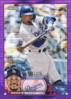 2023 Topps Chrome #150 Mookie Betts Purple Sonar Refractor Baseball Card