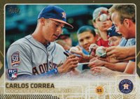 2015 Topps Update #US251 Carlos Correa Gold Baseball Card
