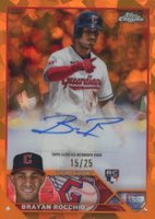 2023 Topps Chrome Update Sapphire Edition Autograph #BR Brayan Rocchio Orange Baseball Card