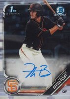 2019 Bowman Draft Chrome Draft Picks Autograph #CDAHB Hunter Bishop Baseball Card
