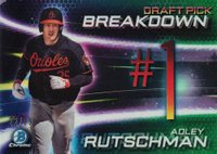 2019 Bowman Draft Chrome Draft Pick Breakdown #BSBAR Adley Rutschman Green Refractor Baseball Card