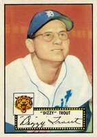 1952 Topps #39b Dizzy Trout Black Back Baseball Card
