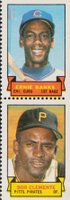 1969 Topps Stamps Panels # Roberto Clemente/Ernie Banks Baseball Card