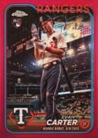 2024 Topps Chrome Update #USC199 Evan Carter Magenta Refractor Baseball Card