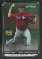 2008 Bowman Chrome Draft #BDP33 Max Scherzer Baseball Card