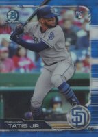 2019 Bowman Chrome #26 Fernando Tatis Jr. Blue Refractor Baseball Card