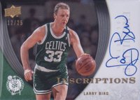 2007 Upper Deck Exquisite Collection Inscriptions #IA-BI Larry Bird Basketball Card