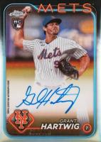 2024 Topps Chrome Rookie Autographs #RAGH Grant Hartwig Refractor Baseball Card