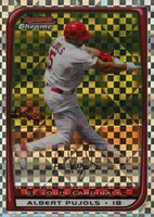 2008 Bowman Chrome #153 Albert Pujols Xfractor Baseball Card