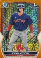 2023 Bowman Mega Box Chrome #71 Roman Anthony Orange Baseball Card