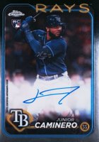 2024 Topps Chrome Rookie Autographs #RAJCA Junior Caminero Baseball Card