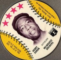 1976 Safelon Discs # Hank Aaron Baseball Card