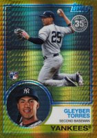 2018 Topps Silver Pack 1983 Chrome Promo #147 Gleyber Torres Gold Refractor Baseball Card