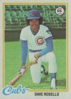 1978 Topps #423 Dave Rosello Baseball Card