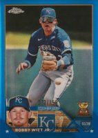 2023 Topps Chrome #176 Bobby Witt Jr. Blue Refractor Baseball Card