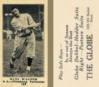 1916 The Globe Clothing #182 Hans Wagner Baseball Card