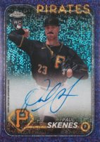 2024 Topps Chrome Update Chrome Baseball Update Series Autographs #RAPS Paul Skenes Purple Speckle Baseball Card