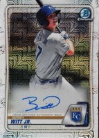 2020 Bowman Chrome Mega Box Autographs #BMABWJ Bobby Witt Jr. Baseball Card