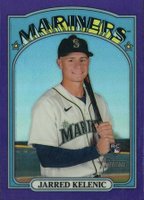 2021 Topps Heritage #584 Jarred Kelenic Chrome-Hot Box Refractor Baseball Card