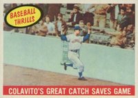 1959 Topps #462 Colavito's Great Catch Saves Game Baseball Card