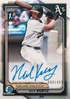 2024 Bowman Draft Chrome Prospect Autographs #CPANK Nick Kurtz Refractor Baseball Card