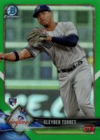 2018 Bowman Chrome #83 Gleyber Torres Green Refractor Baseball Card