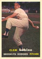 1957 Topps #53 Clem Labine Baseball Card