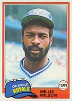 1981 Topps #360 Willie Wilson Baseball Card