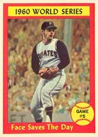 1961 Topps #310 World Series Game #5 Face Saves the Day Baseball Card
