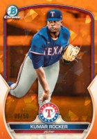 2023 Bowman Sapphire Edition Chrome Prospects #BCP39 Kumar Rocker Orange Baseball Card