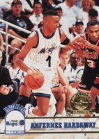 1993 Hoops #380 Anfernee Hardaway 5th Anniversary Basketball Card