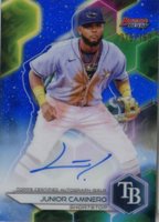 2023 Bowman's Best Best of 2023 Autographs #B23JCO Junior Caminero Blue Baseball Card