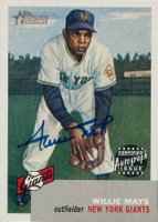 2002 Topps Heritage Real One Autographs #RO-WM Willie Mays Baseball Card