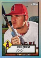 2021 Topps Chrome Platinum Anniversary #156 Mike Trout Refractor Baseball Card