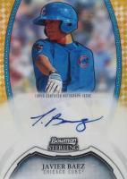 2011 Bowman Sterling Prospects Autographs #BSPJB Javier Baez Gold Refractor Baseball Card