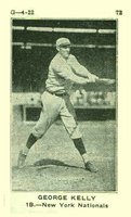 1922 Strip Card #72 George Kelly Hand Cut Baseball Card
