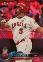 2018 Topps Chrome #45 Albert Pujols Pink Refractor Baseball Card