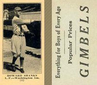 1916 Gimbels #162 Howard Shanks Baseball Card