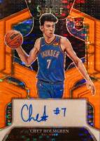 2022 Panini Select Rookie Signatures #RSCHR Chet Holmgren Neon Orange Pulsar Folt Basketball Card
