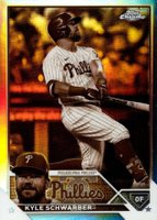 2023 Topps Chrome #88 Kyle Schwarber Sepia Refractor Baseball Card