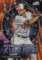 2024 Topps Chrome Cosmic Astrologically Aligned #24 Colton Cowser Orange Galactic Baseball Card
