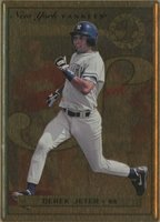 1996 Leaf Steel #40 Derek Jeter Gold Baseball Card