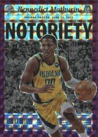 2022 Panini Mosaic Notoriety #8 Bennedict Mathurin Purple Basketball Card