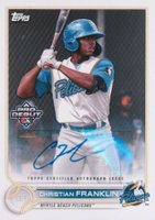 2022 Topps Pro Debut #PD144 Christian Franklin Autograph Baseball Card