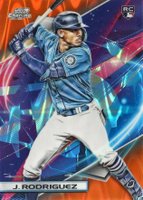 2022 Topps Cosmic Chrome #197 Julio Rodriguez Orange Galactic Refractor Baseball Card