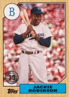 2022 Topps 1987 Topps Baseball 35th Anniversary #T87-69 Jackie Robinson Baseball Card