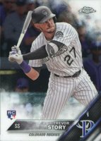 2016 Topps Chrome #45 Trevor Story Refractor Baseball Card
