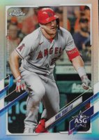 2021 Topps Chrome Update All-Star Game #ASG1 Mike Trout Baseball Card