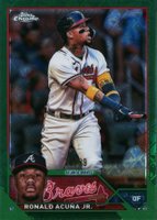 2023 Topps Chrome Logofractor Edition #39 Ronald Acuna Jr. Green Refractor Baseball Card