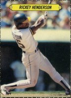 1983 Topps Stickers Boxes-Hand Cut # Rickey Henderson Baseball Card